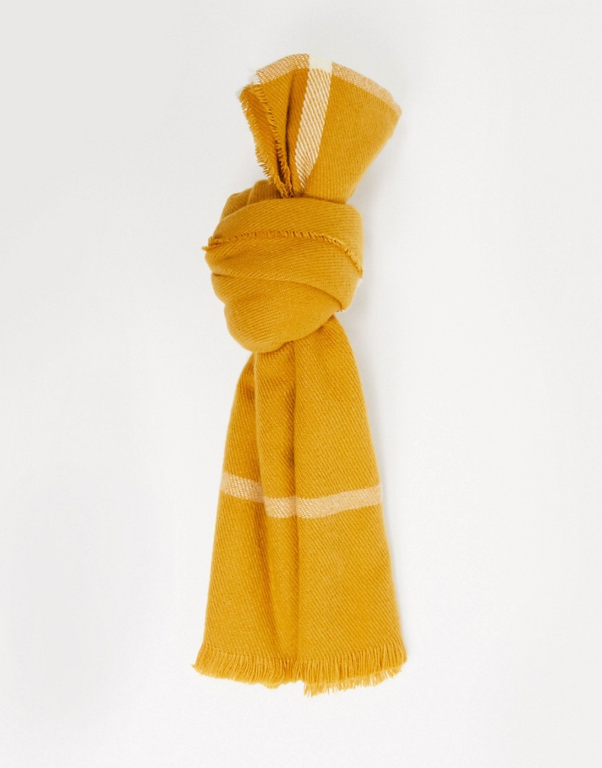 фото Большой шарф в клетку цвета охры accessorize-желтый