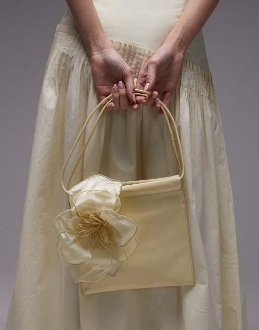 Bolso amarillo claro con detalle floral de & Other Stories