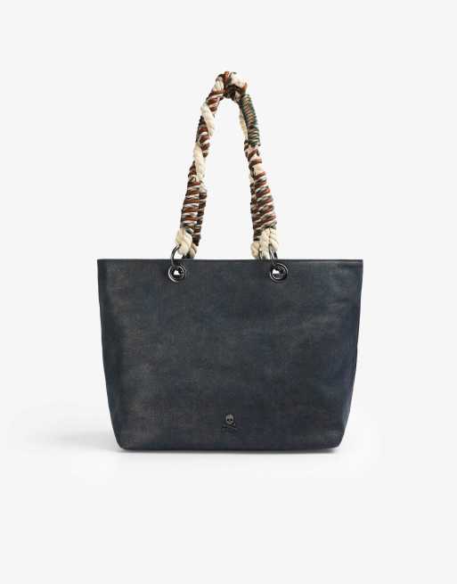 Bolso azul marino de pana Fab Eday de Scalpers