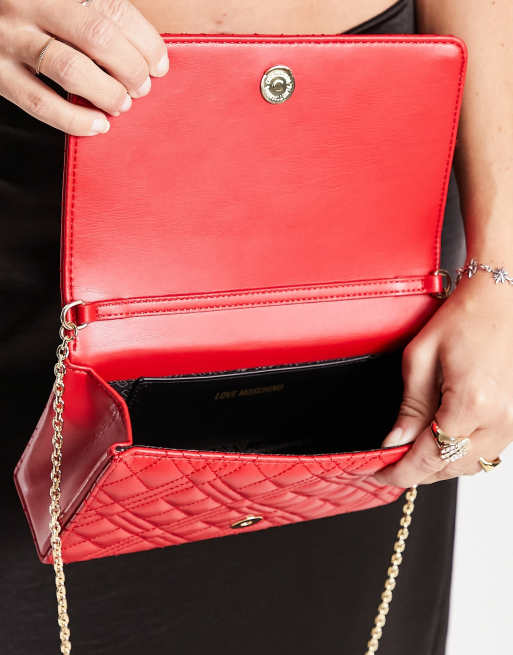 Bolso bandolera guateado en rojo de Love Moschino, 4 de 4
