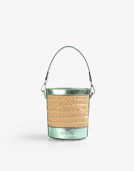 Bolso beis con diseño de cubo de Scalpers