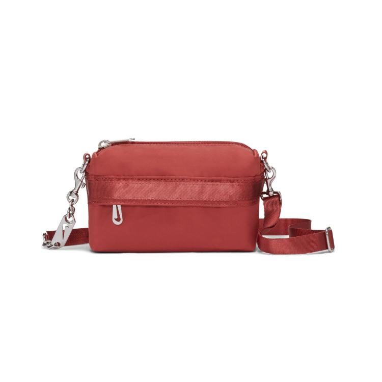 Bolso burdeos cruzado con muchos bolsillos Futura Luxe de Nike