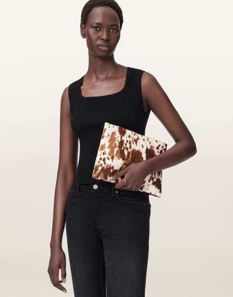 Bolso clutch color crema de piel de vacuno Bettina de AllSaints - view 1