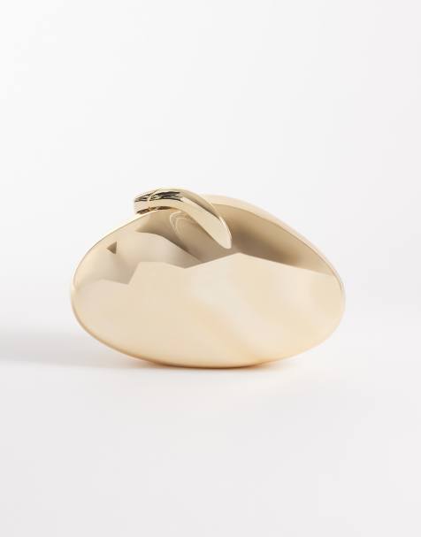 Bolso clutch dorado rígido de River Island - view 1