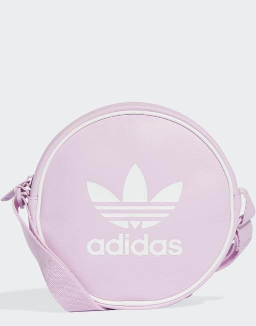 Bolso color orquídea pálido redondo clásico Adicolor de adidas Originals