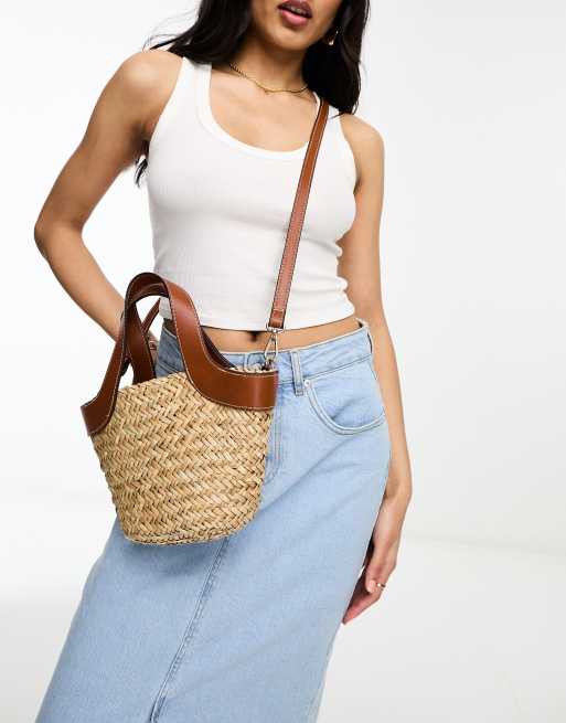 Bolso capazo mango hot sale
