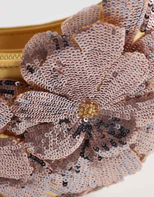 Bolso de hombro amarillo con diseño floral de abalorios Harlee de JW PEI, 3 de 4