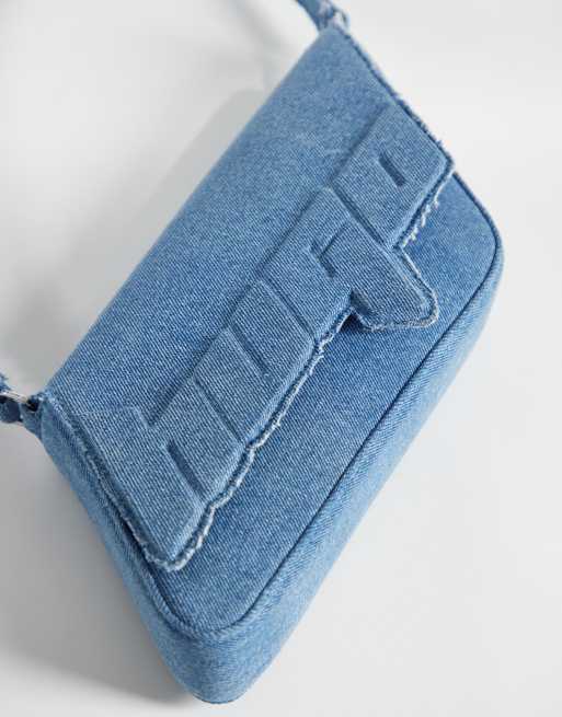 Bolso de hombro azul claro vaquero Ulani de HUGO Blue, 3 de 4