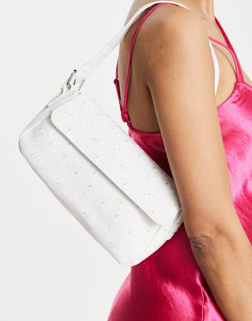 Bolso de hombro blanco hueso de algodón de SVNX