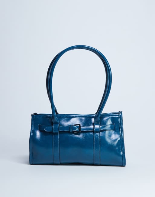 Bolso de hombro color cerceta estilo bolera Scottie de Topshop