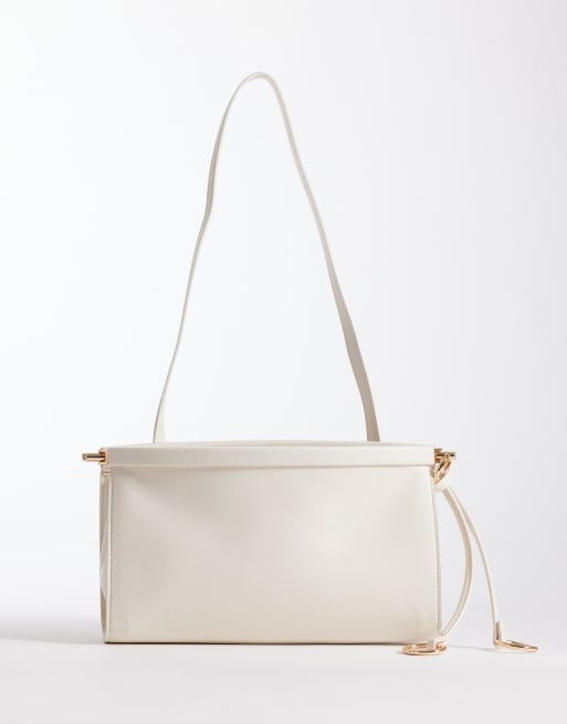 Bolso de hombro color crema flexible de Glamorous