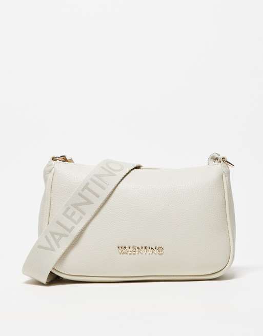 Bolso de hombro color crudo con correa de cincha extraíble Never de Valentino