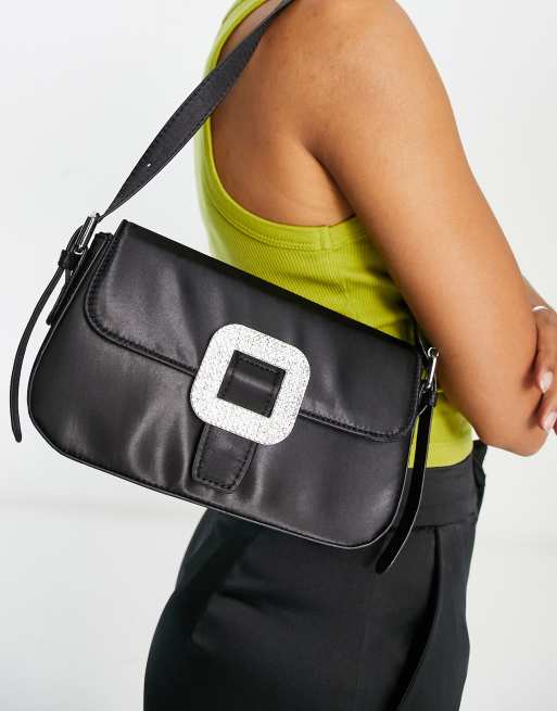 Bolso de hombro con hebilla de cristales de Glamorous