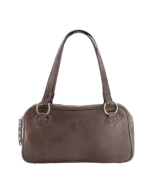 Bolso de hombro marrón de cuero Vito de Susmie's, 3 de 4