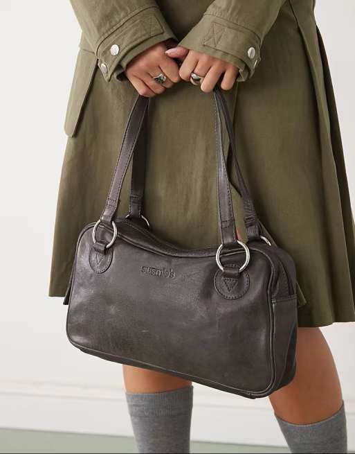 Bolso de hombro marrón de cuero Vito de Susmie's, 4 de 4