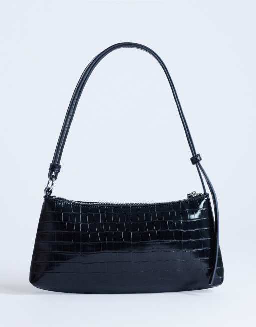 Bolso de hombro negro con bolsillos Sydney de Topshop, 4 de 4