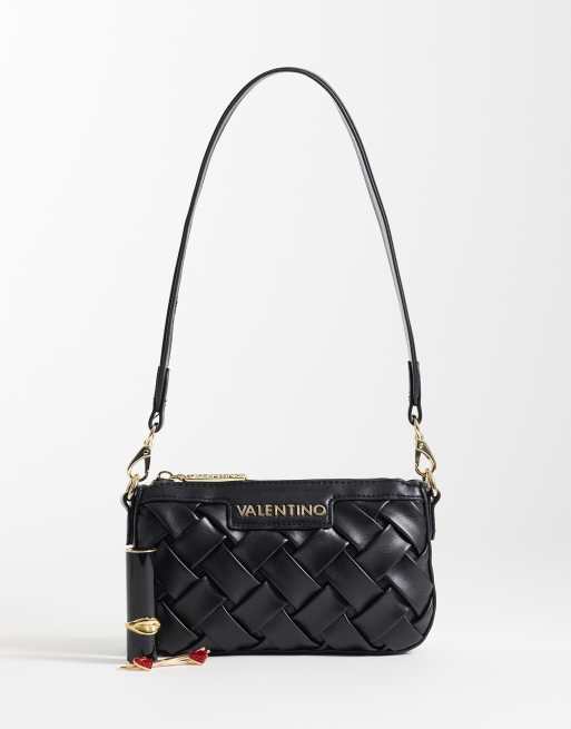 Bolso de hombro negro con diseño entretejido Ennis de Valentino, 4 de 4