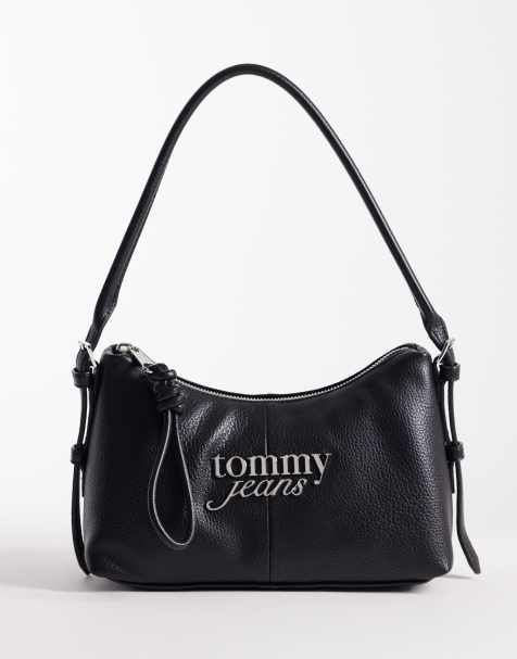 Bolso de hombro negro con logo grande de Tommy Jeans - view 1