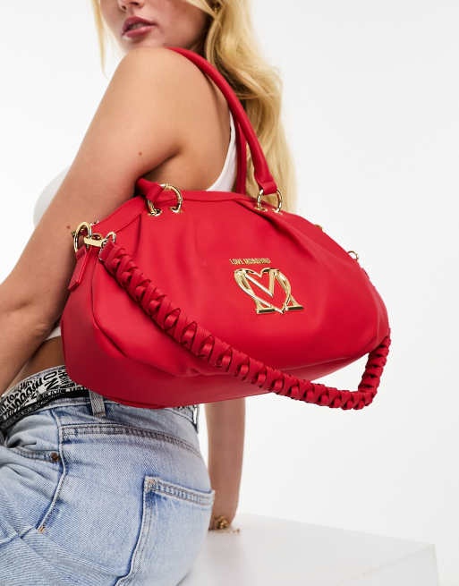 Bolso de hombro rojo con asa retorcida de Love Moschino, 4 de 4