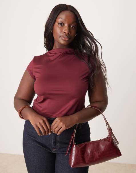 Bolso de hombro rojo con diseño minimalista de Glamorous - view 1