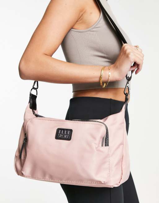 Bolso de hombro rosa con bolsillo delantero de ELLE Sport