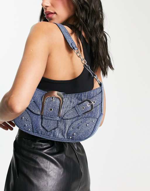 Bolso de hombro vaquero de estilo años 2000 de Reclaimed Vintage, 3 de 4