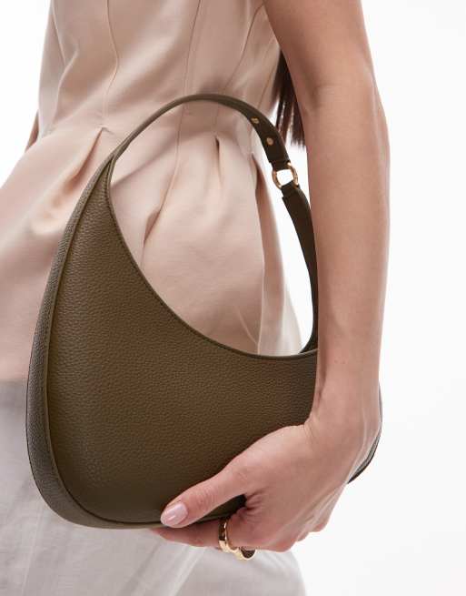 Bolso de hombro verde oliva asimétrico Harlee de JW PEI, 4 de 5