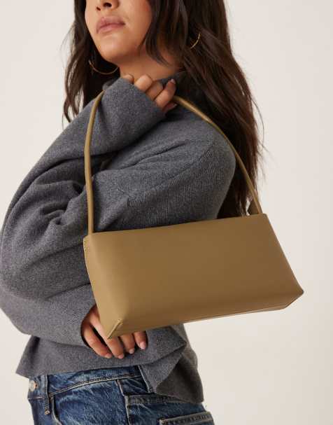 Bolso de hombro verde oliva de estilo minimalista años 90 de ASOS DESIGN - view 1