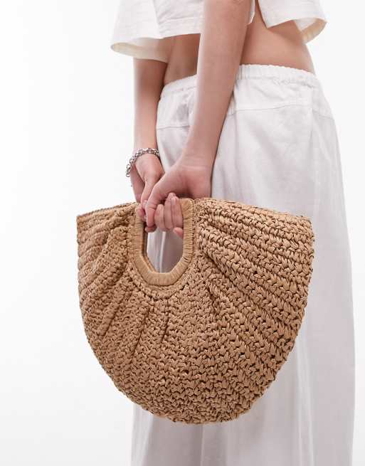 Bolso de mano beis de paja Gilmour de Topshop, 4 de 4