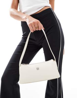 Bolso de mano blanco con logo apilado Chris de Hugo Red - view 1