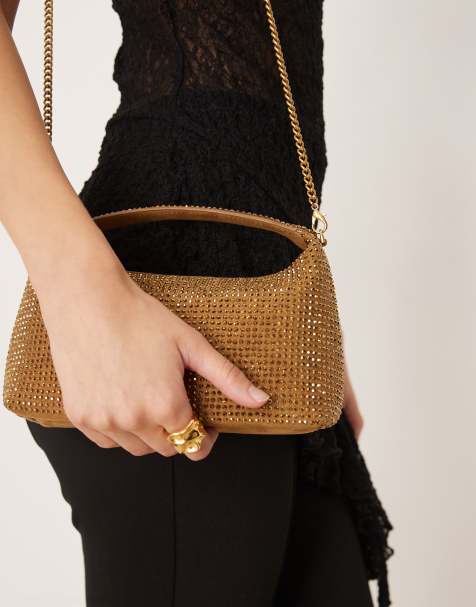 Bolso de mano cobre de strass de Mango - view 1