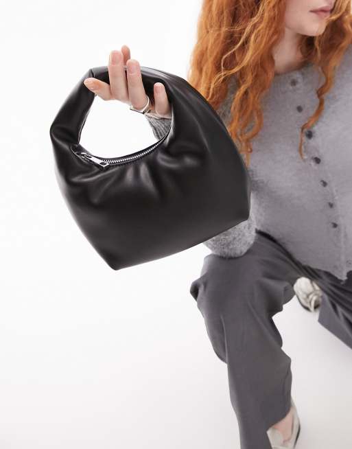 Bolso de mano negro abullonado Groovy de Topshop ASOS