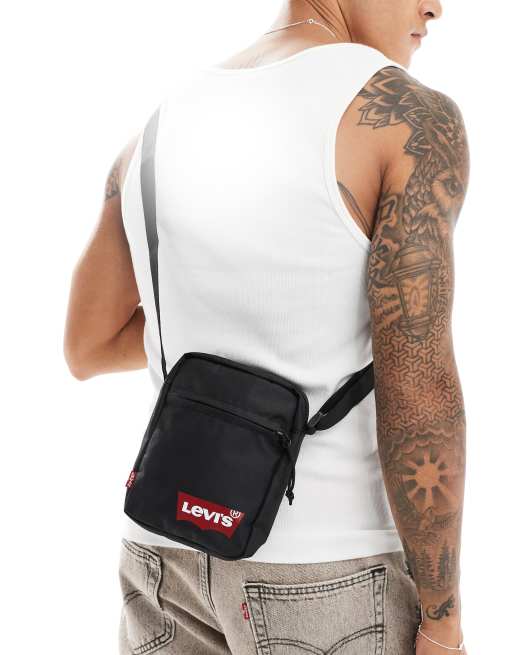 Bolso de mano negro con logo de Levi's, 4 de 4