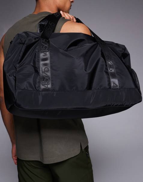 Bolso de viaje deportivo negro con correa bandolera y bolsillos con cremallera de 4505 - view 1