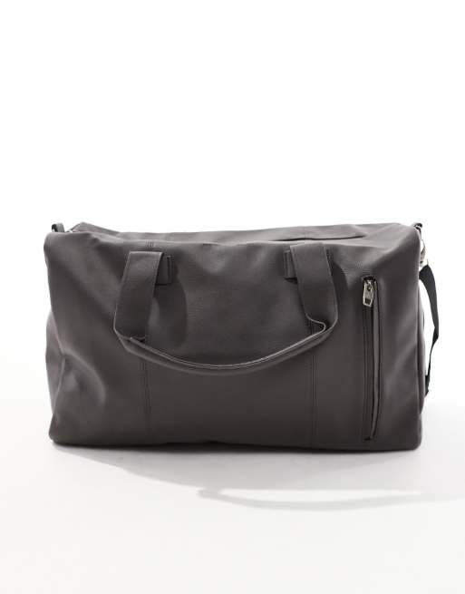 Bolso de viaje marrón oscuro de cuero sintético de French Connection, 2 de 4