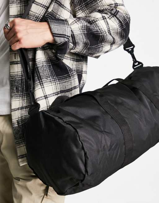 Bolso de viaje negro con tiradores en contraste de ASOS DESIGN    , 4 de 4