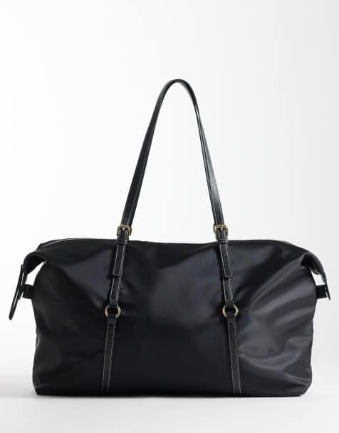 Bolso de viaje negro de nailon de ASOS DESIGN - view 1