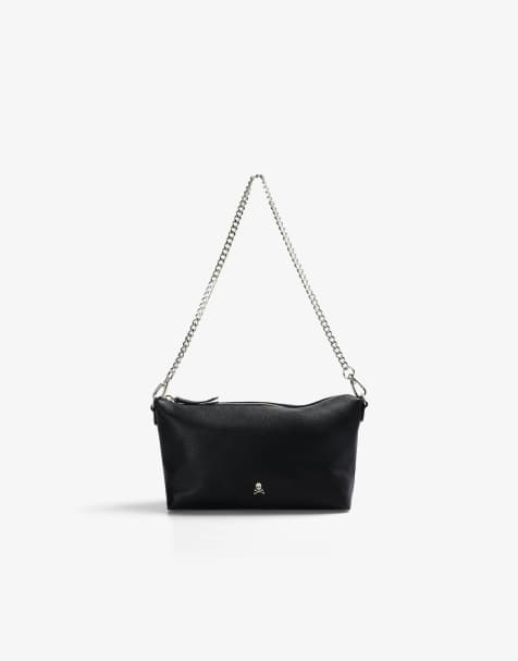 Bolso negro básico con detalle de cadena de Scalpers - view 1