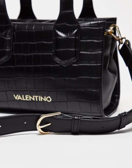 Bolso negro efecto cocodrilo Satai de Valentino Bags, 2 de 4