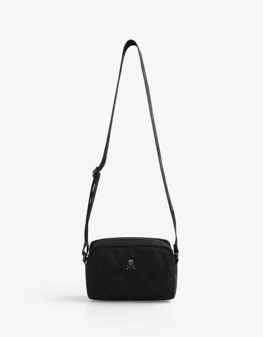 Bolso negro guateado de tejido NY de Scalpers