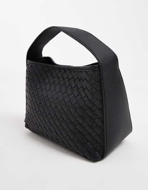 Bolso negro trenzado con asa superior de Glamorous , 3 de 4