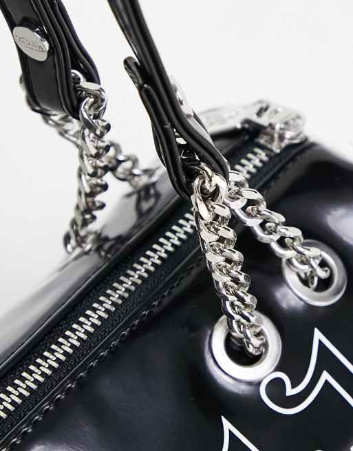 Bolso pequeño blanco y negro con logo Anna de Von Dutch , 3 de 4