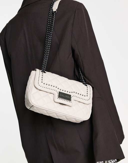 Bolso pequeño color crema con solapa de Ermanno by Ermanno Scervino, 3 de 4