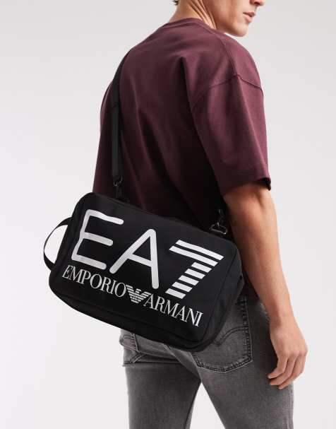 Bolso pequeño negro con logo de Armani EA7 - view 1