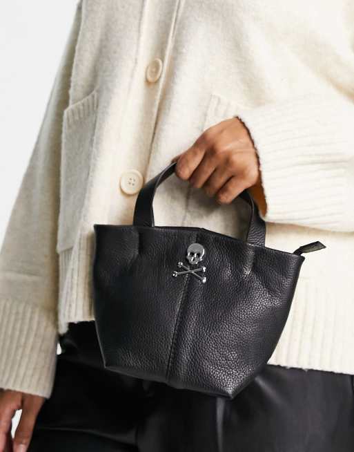 Bolso peque o negro de cuero Madrid de Scalpers ASOS