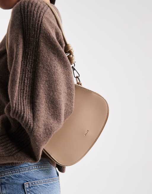Bolso saddle pequeño beis de PASQ, 3 de 4