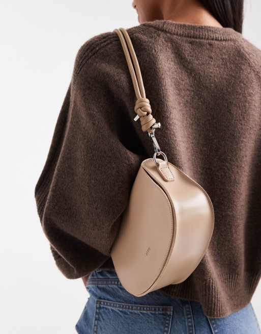 Bolso saddle pequeño beis de PASQ, 4 de 4