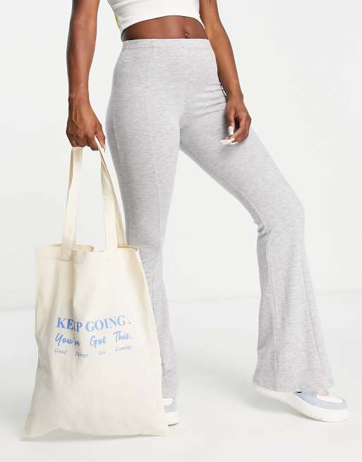 Bolso shopper beis con estampado Keep going de ASOS DESIGN