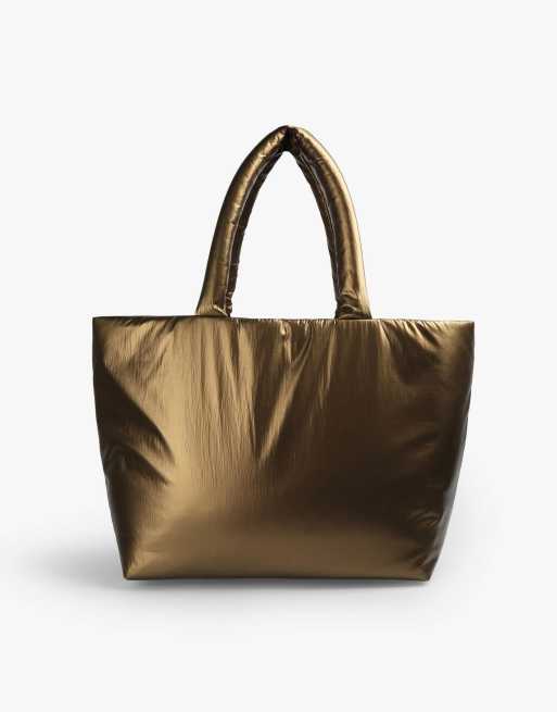 Bolso shopper color bronce NY de Scalpers