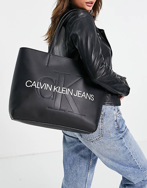 Conquista bicapa Pigmento Bolso shopper negro de Calvin Klein Jeans | ASOS